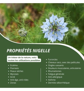 Huile de Nigelle Bio Pure | Huile de Cumin Noir - Soins Cheveux et Peau