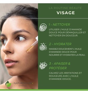 Huile d'Amande Douce Bio | Peau, Cheveux et Massage