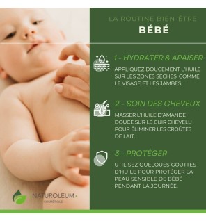 Huile d'Amande Douce Bio | Peau, Cheveux et Massage