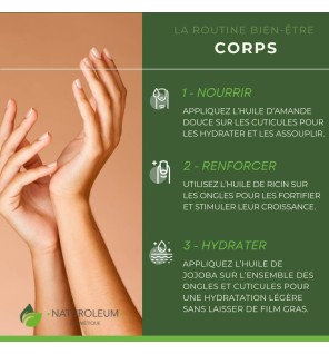 Pack Huiles Nourrissantes pour Cuticules et Ongles - Soin Bio pour Ongles Forts et Cuticules Hydratées