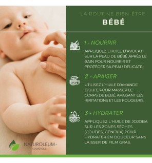 Pack Soins Bébé Douceur Naturelle - Huiles Bio pour la Peau Sensible de Bébé