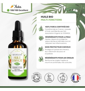 Huile d'Avocat Bio | Avocado Oil for Skin and Hair Care