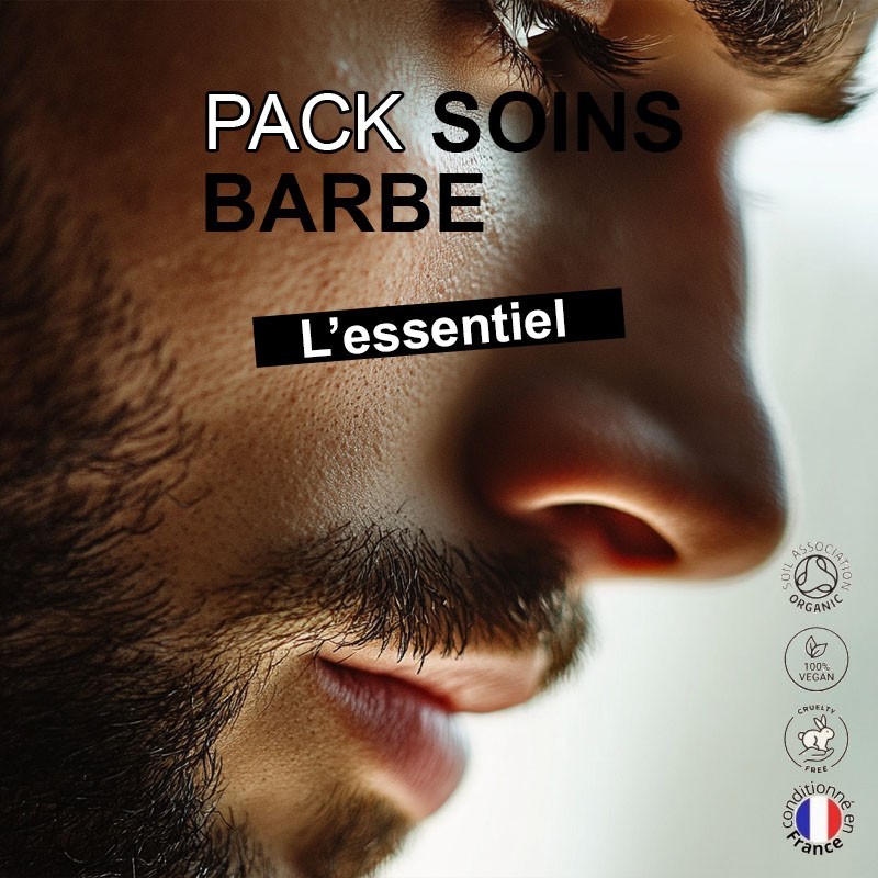 Pack Huiles Barbe Hydratante et Fortifiante - Soin Bio Barbe Douce, Hydratée et Robuste