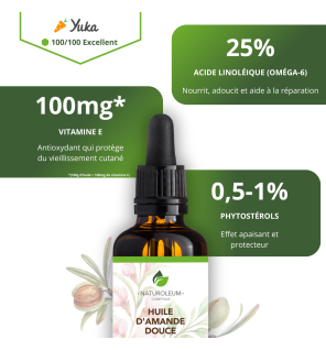 Huile d'Amande Douce Bio | Peau, Cheveux et Massage