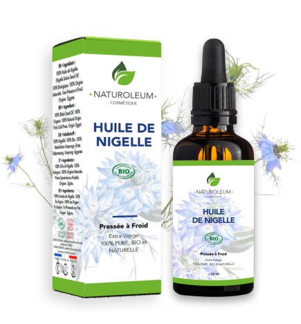 Huile de Nigelle Bio Pure | Huile de Cumin Noir - Soins Cheveux et Peau