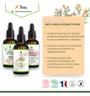 Pack Huiles Anti-Âge - Soin Naturel et Bio pour Visage et Corps