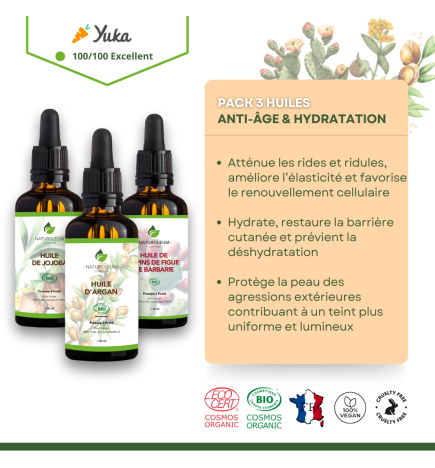Pack Huiles Anti-Âge - Soin Naturel et Bio pour Visage et Corps
