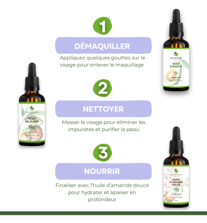 Cleansing and Makeup Removal Oil Pack - Gentle and Hydrating Organic Facial Care