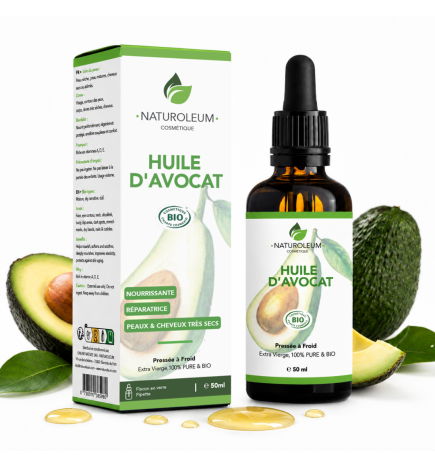 Huile d'Avocat Bio | Soins de la peau et des cheveux