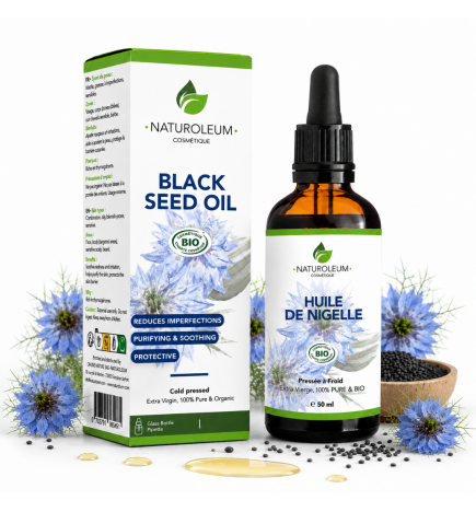 Pure Organic Nigella Oil | Black Cumin Seed Oil - Hair and Skin Care
