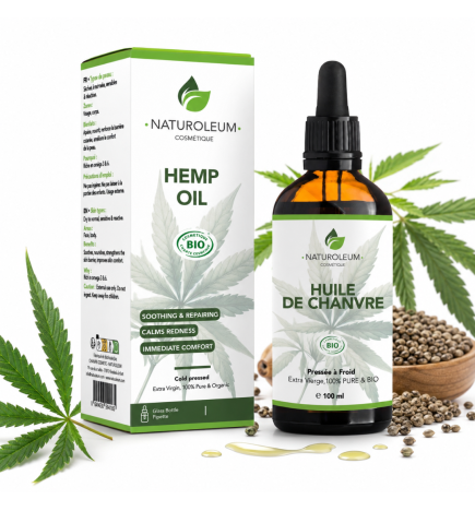 Huile de Chanvre Bio | Peau, Cheveux, et Massage